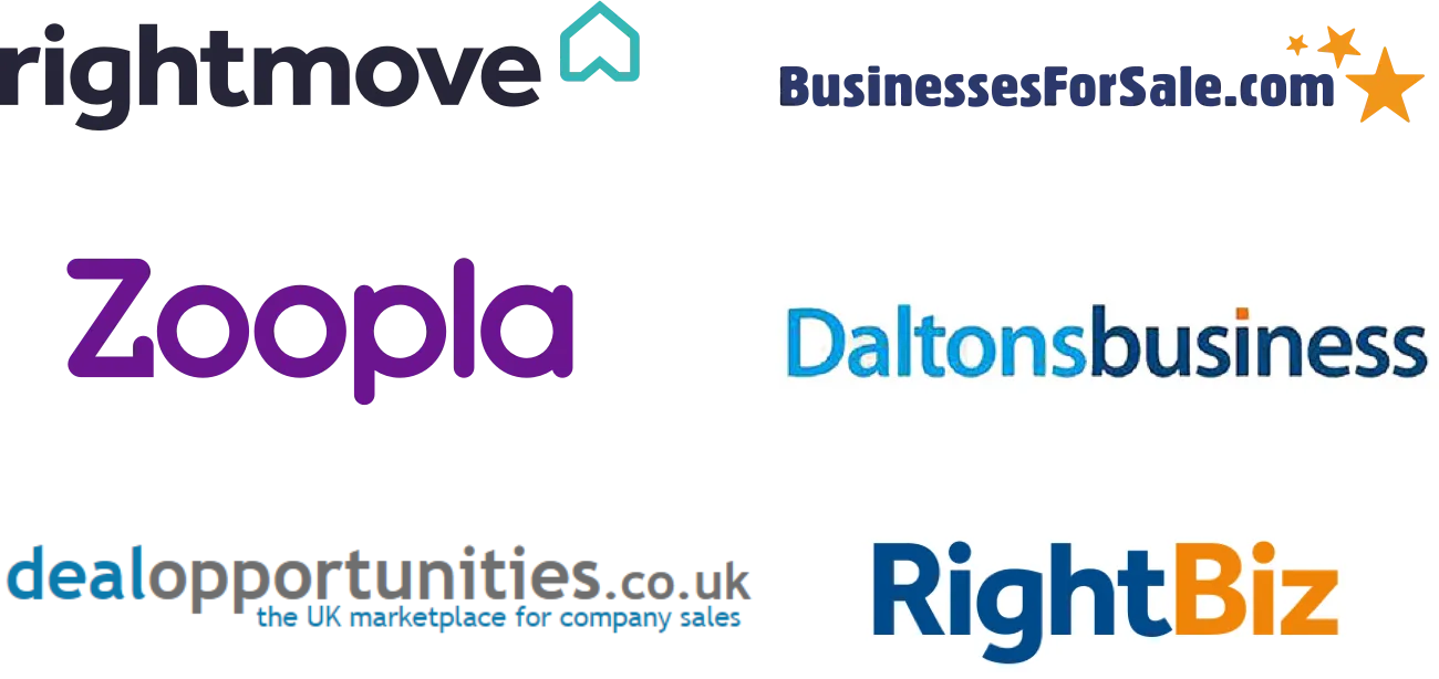 Rightmove, Businessforsale.com, Zoopla, Daltons Business, Prime Location, Rightbiz