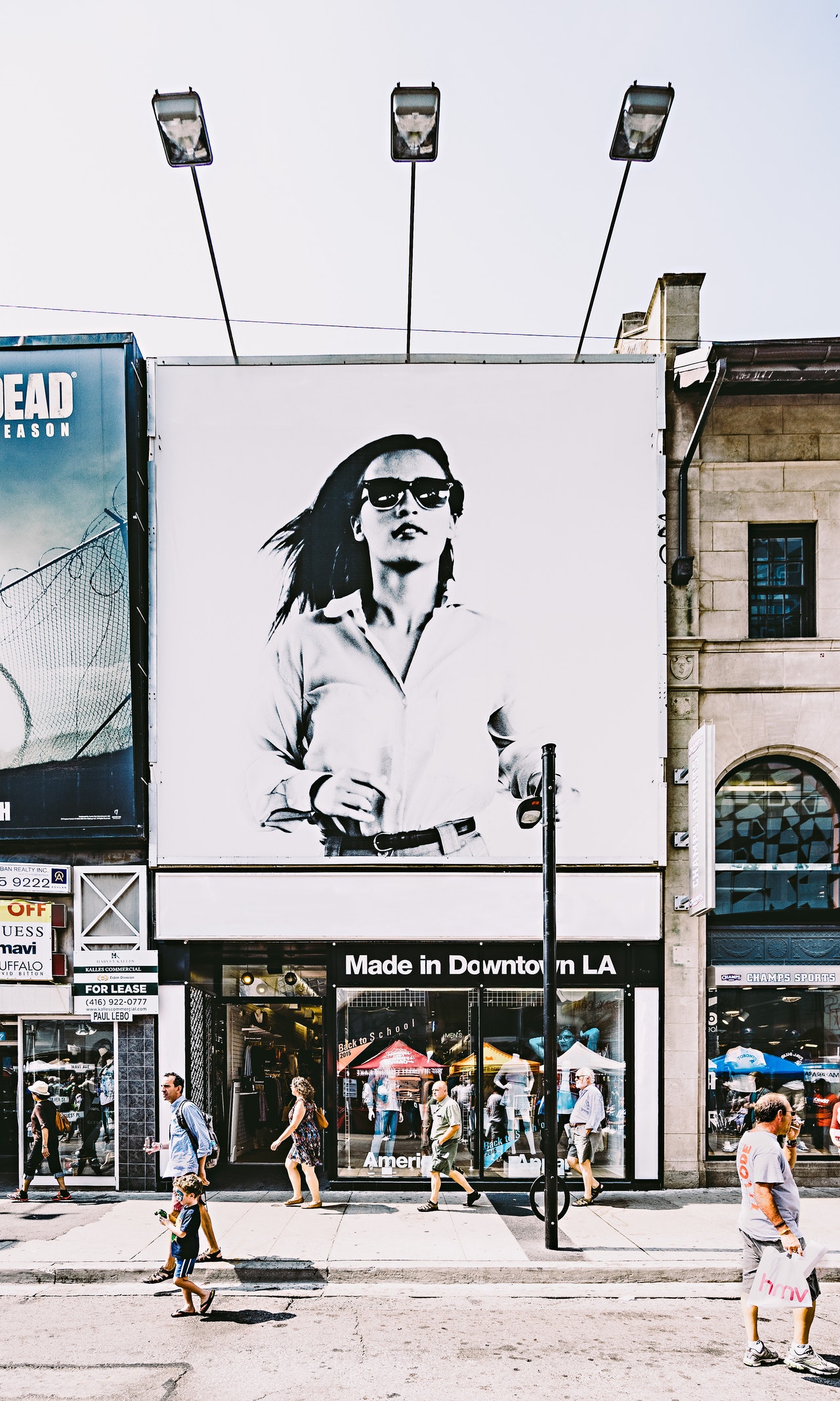 large billboard in busy street